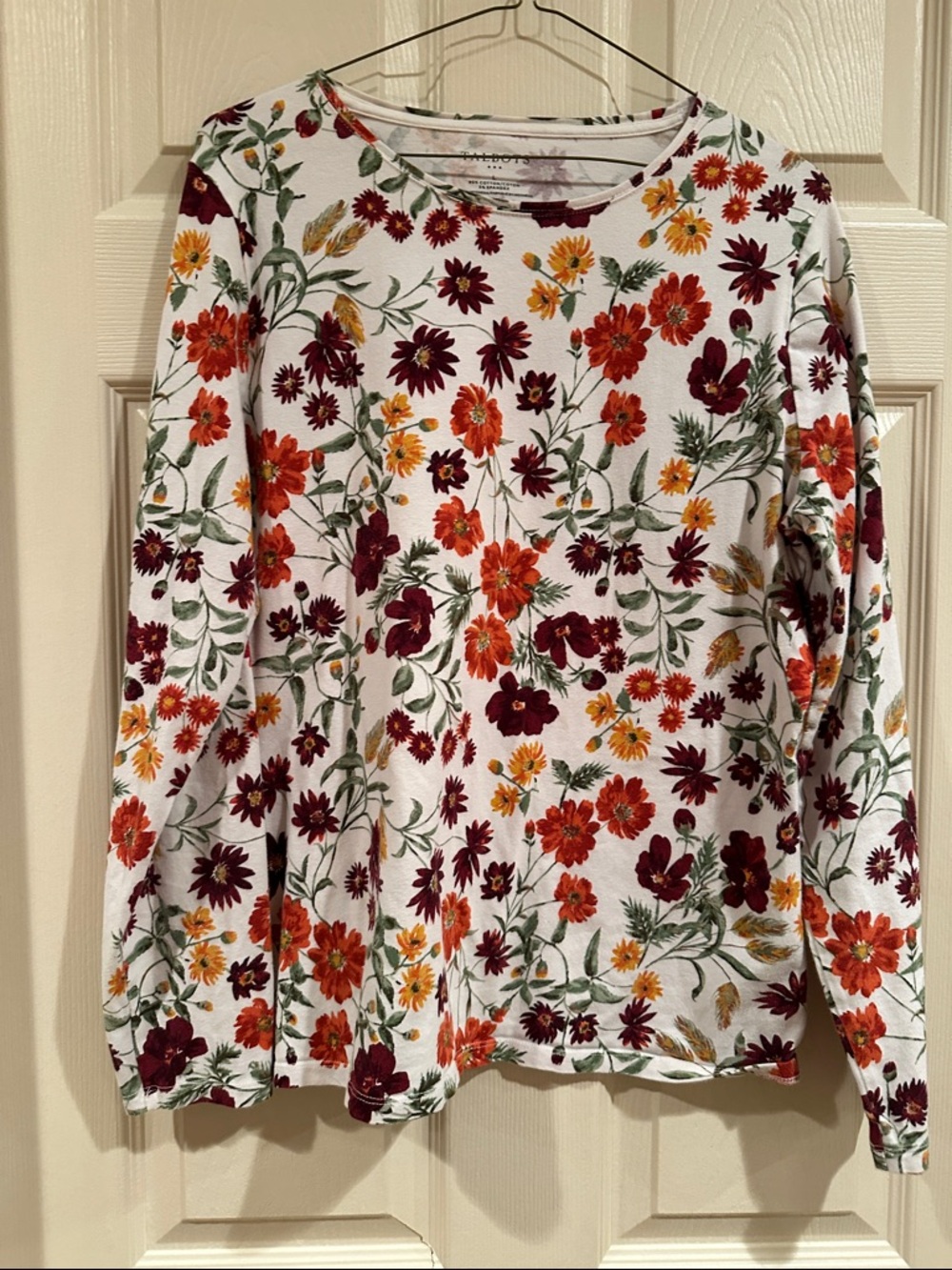 Talbots Long-Sleeve Floral Tee
